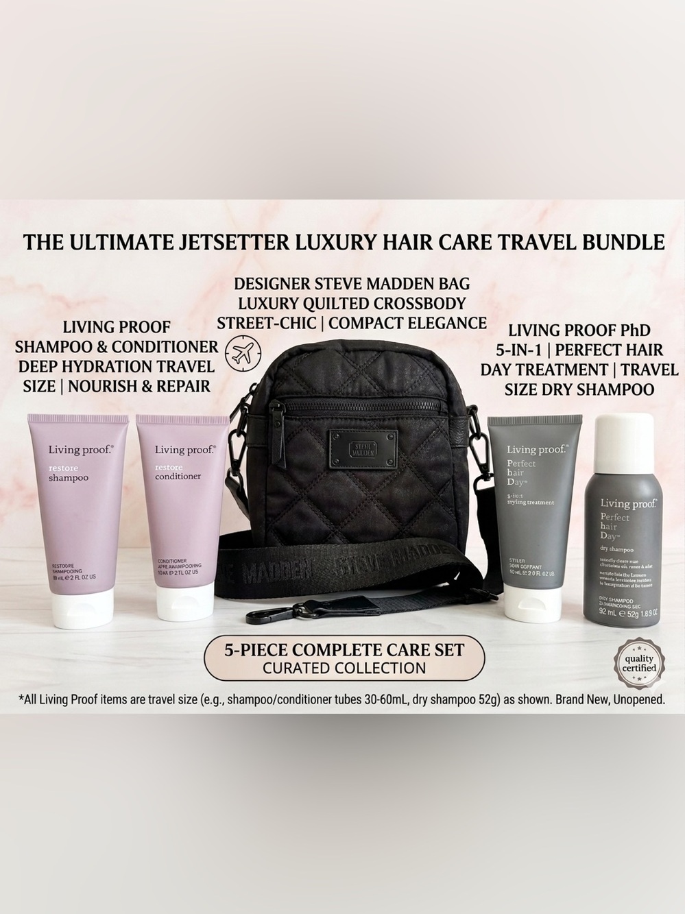 Ultimate Jetsetter Luxury Hair Care Travel All In One Curated Bundle in a Bag